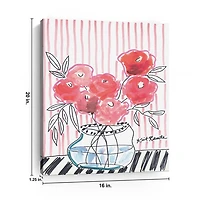 Pink Lipstick Bouquet Canvas Art Print