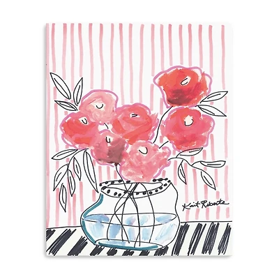 Pink Lipstick Bouquet Canvas Art Print