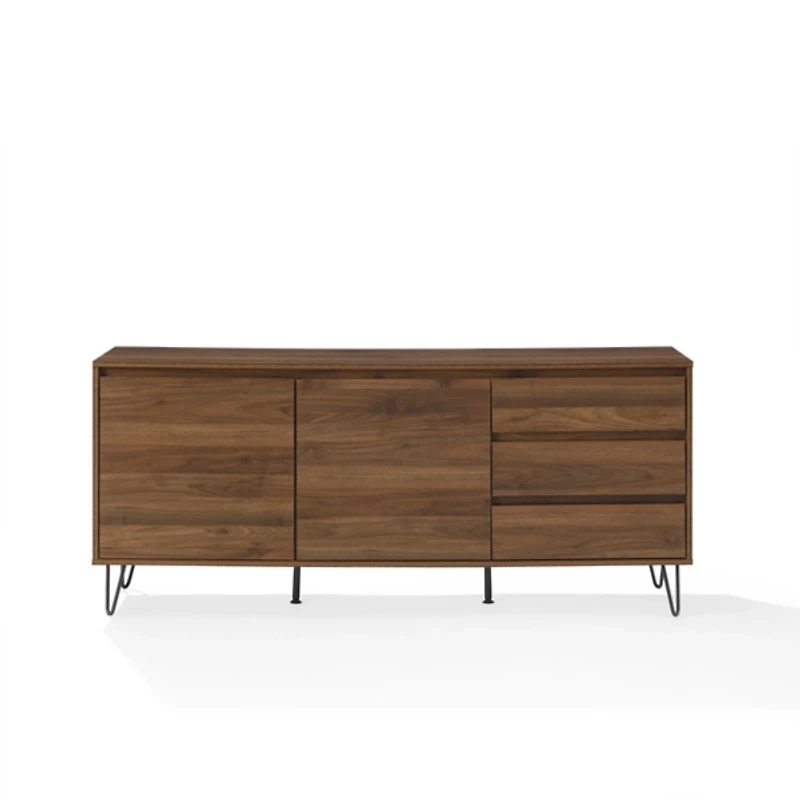 Brown Wood Hairpin Legs Media Cabinet