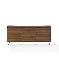 Brown Wood Hairpin Legs Media Cabinet