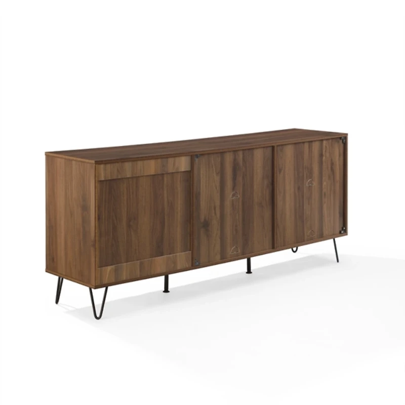 Brown Wood Hairpin Legs Media Cabinet