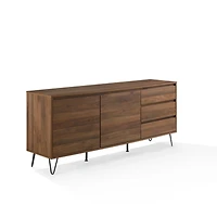 Brown Wood Hairpin Legs Media Cabinet