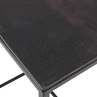 Bronze & Black Metal Nesting Side Tables, Set of 3