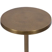 Gold Metal Cylinder Base Cocktail Table
