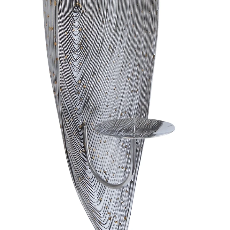 Adrienne Silver Steel Spiral Sconce