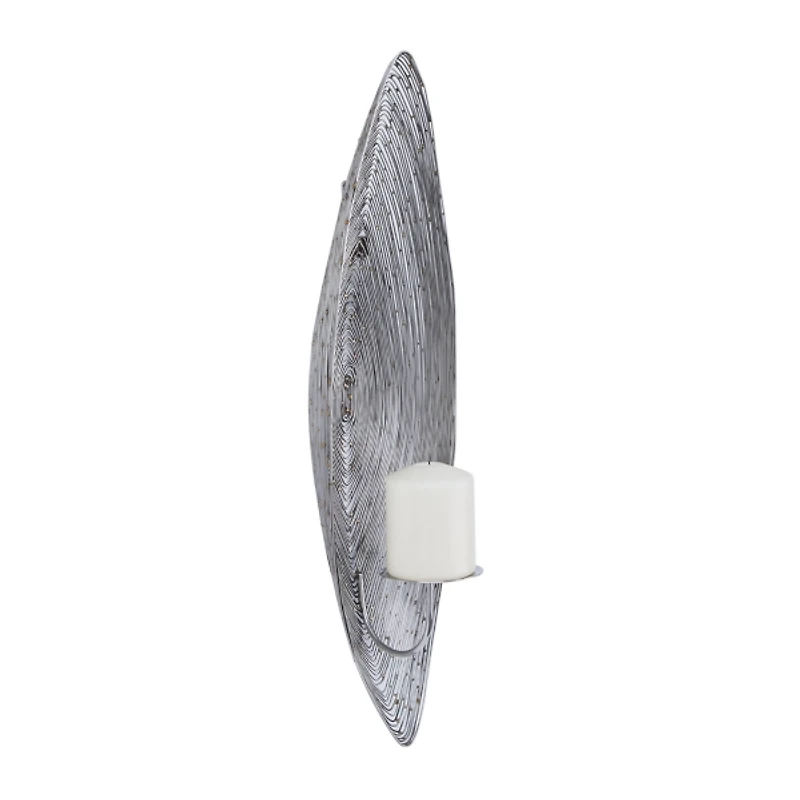 Adrienne Silver Steel Spiral Sconce
