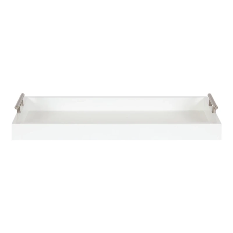 Evelyn White Narrow Decorative Tray