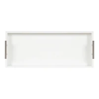 Evelyn White Narrow Decorative Tray