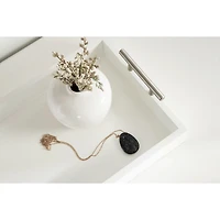 Evelyn White Narrow Decorative Tray