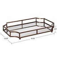 Bronze Scalloped Reflective Tray