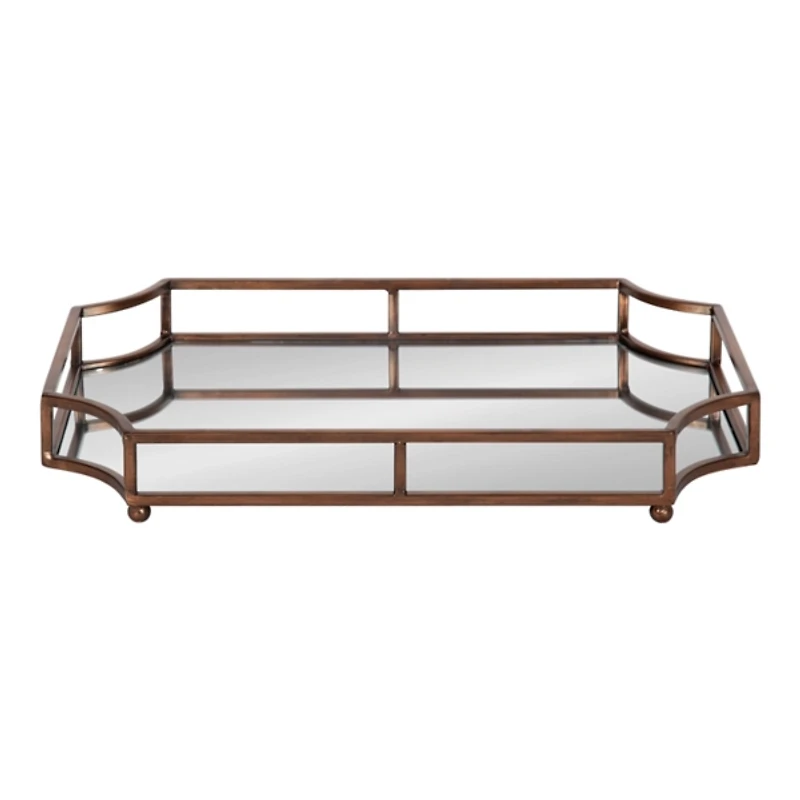 Bronze Scalloped Reflective Tray