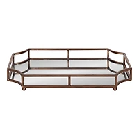 Bronze Scalloped Reflective Tray