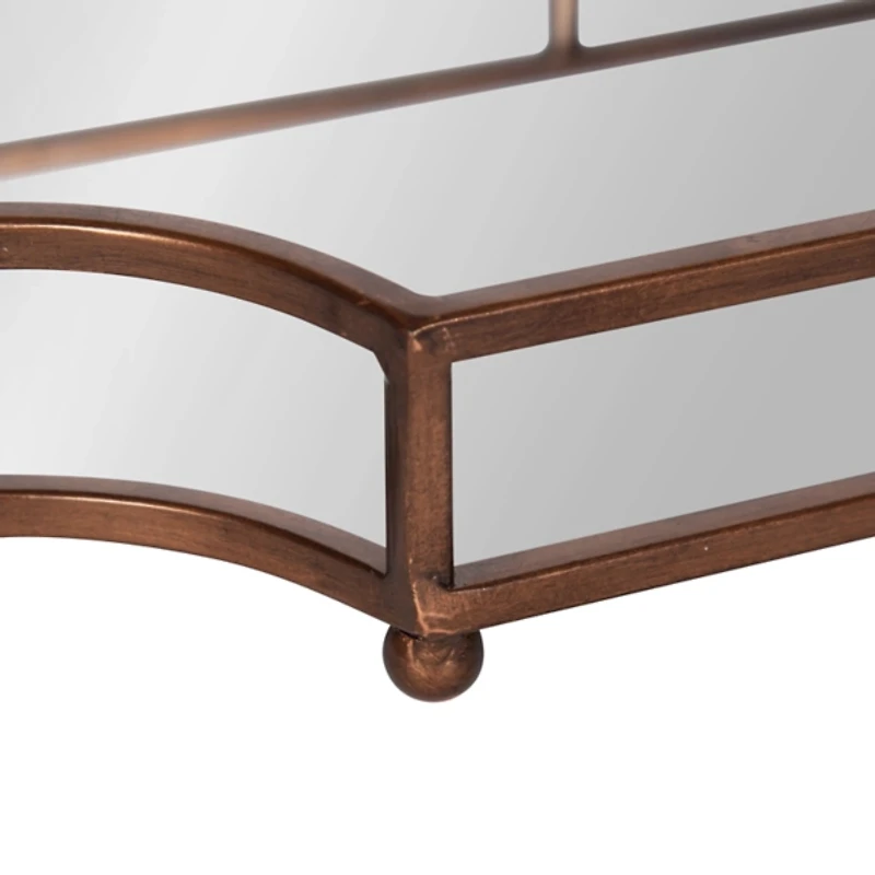 Bronze Scalloped Reflective Tray