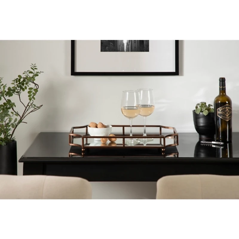 Bronze Scalloped Reflective Tray