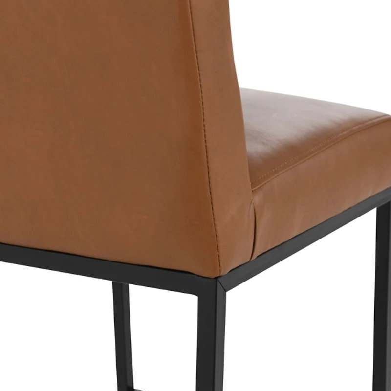 Faux Leather Armless Counter Stool
