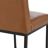 Faux Leather Armless Counter Stool