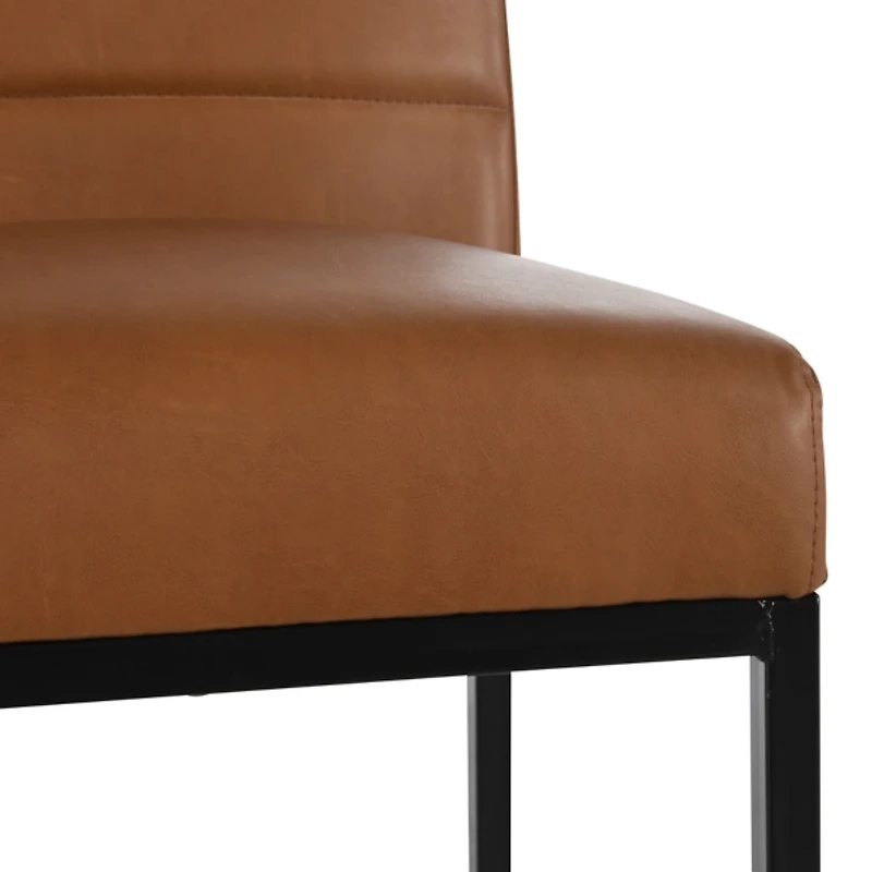 Faux Leather Armless Counter Stool
