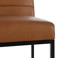 Faux Leather Armless Counter Stool