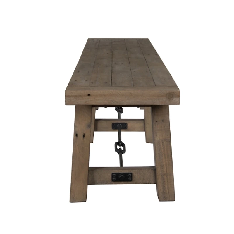 Reclaimed Wood Industrial Dining Bench