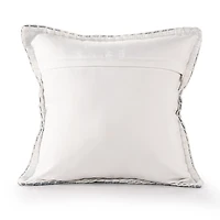 Blue Buffalo Check Stitched Outdoor Throw Pillow