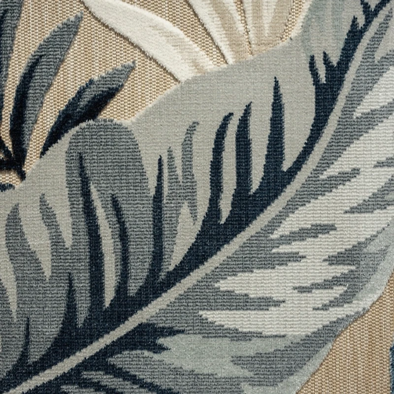 Large Print Tropical Leaf Outdoor Area Rug