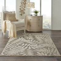 Natural Botanical Outdoor Area Rug, 6x9