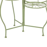 Green Metal Starburst 3-Tier Plant Stand
