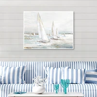 Windswept Sails I Framed Canvas Art Print