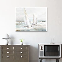 Windswept Sails I Framed Canvas Art Print