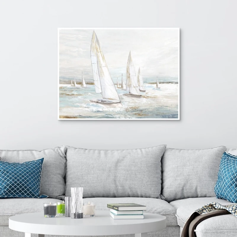 Windswept Sails I Framed Canvas Art Print