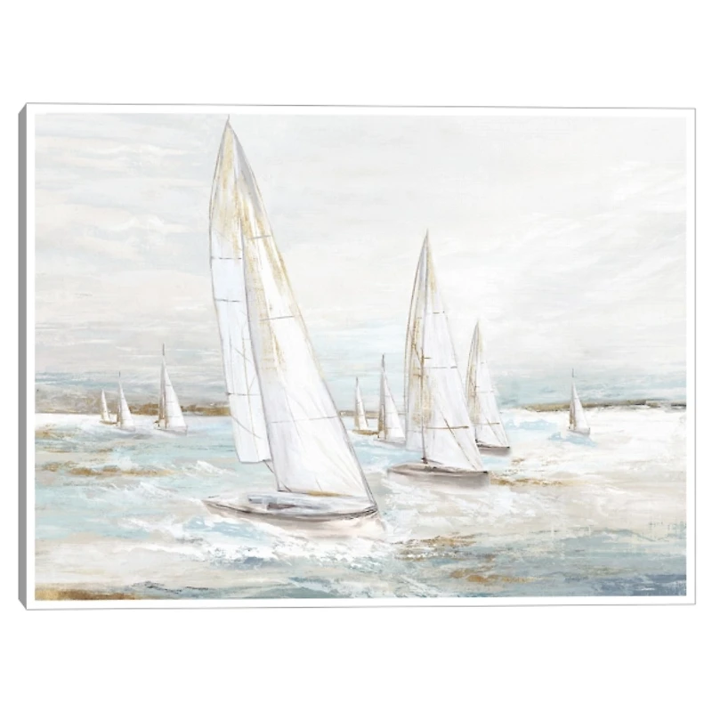 Windswept Sails I Framed Canvas Art Print
