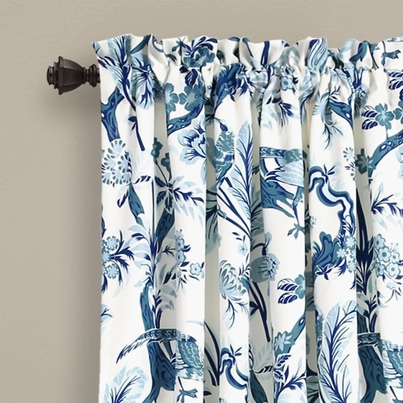 Blue and White Dolores Curtain Panel Set, 95 in.