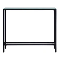 Metal Mirrored Top Slim Console Table
