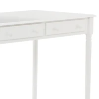 White Classic 2-Drawer Wood Desk