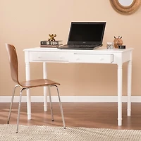 White Classic 2-Drawer Wood Desk