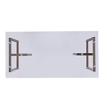 Champagne Iron and Glass Desk