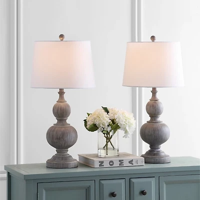 SAFAVIEH Whitewashed Brown 2-pc. Table Lamp Set