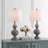 SAFAVIEH Whitewashed Brown 2-pc. Table Lamp Set