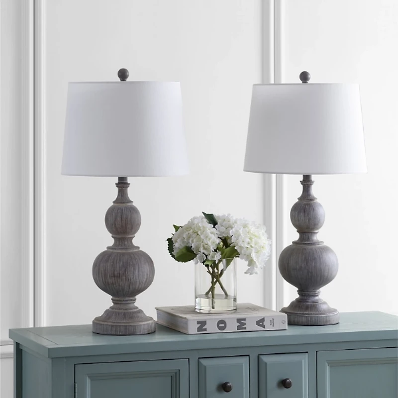 SAFAVIEH Whitewashed Brown 2-pc. Table Lamp Set