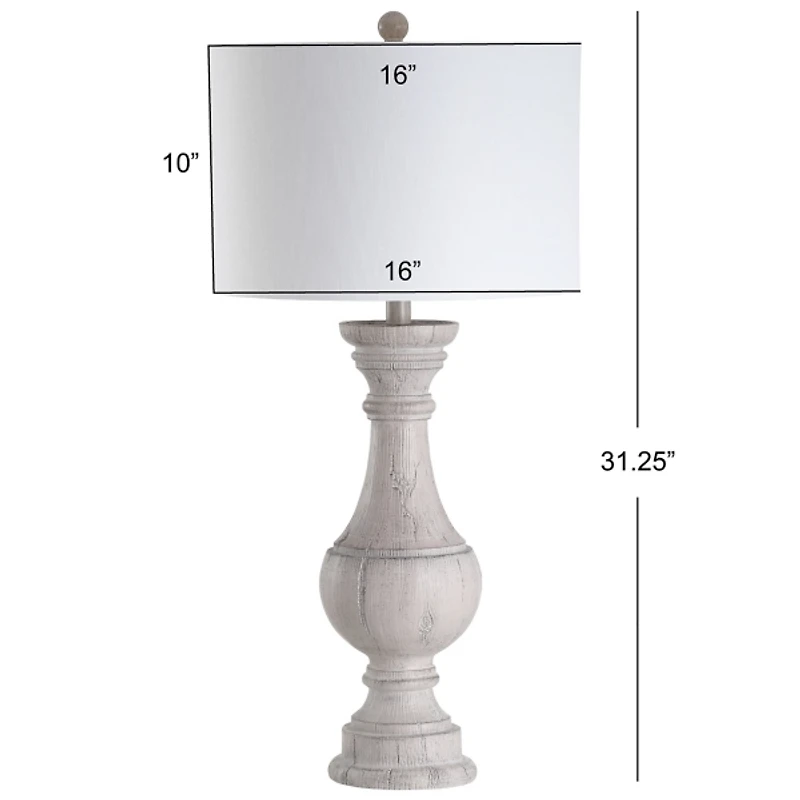 SAFAVIEH Distressed Ivory Wood Lamps, Set of 2