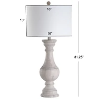 SAFAVIEH Distressed Ivory Wood Lamps, Set of 2