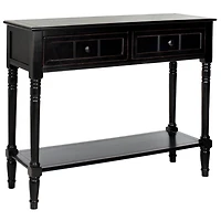 Distressed Wood 2-Drawer Console Table