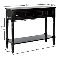 Distressed Wood 2-Drawer Console Table