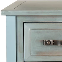 Distressed Light Blue 3-Drawer Console Table