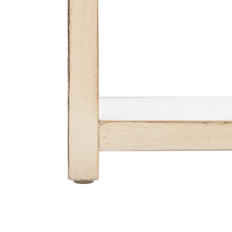 Cream Square Wood Nightstand