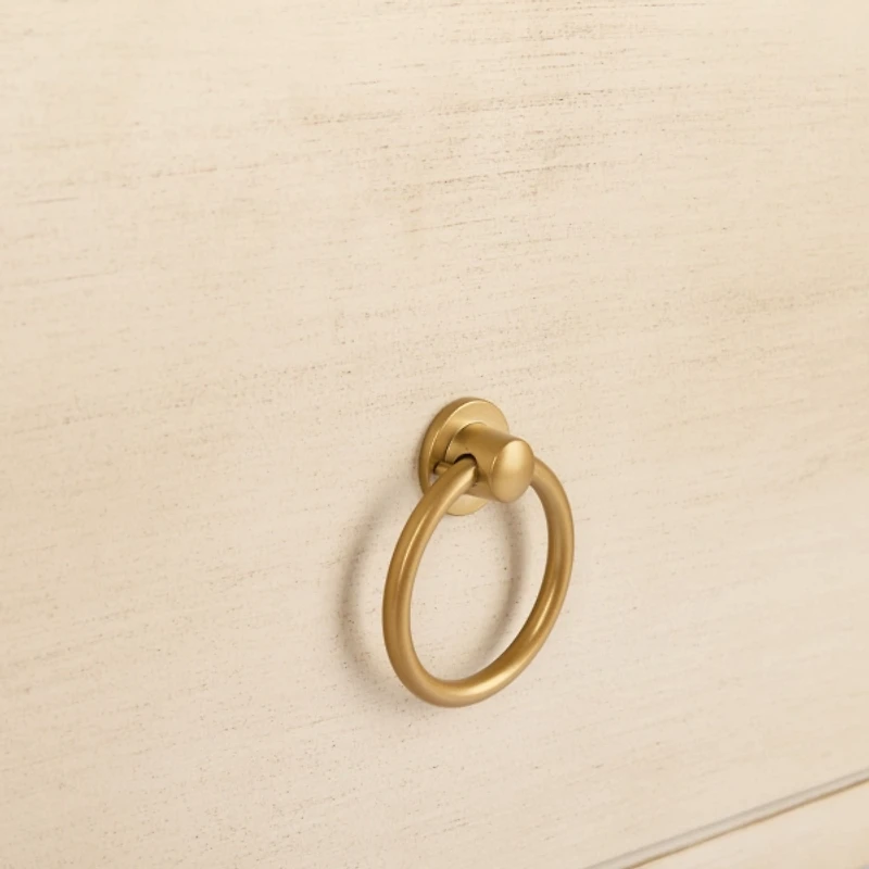 Cream Square Wood Nightstand