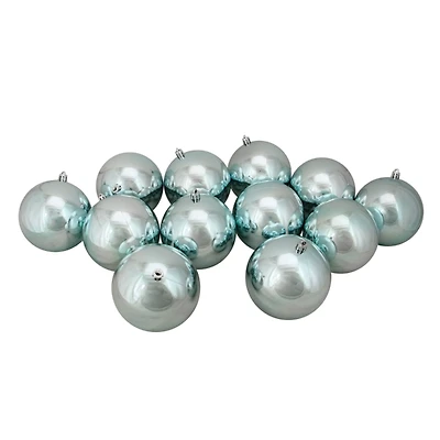 Shatterproof Shiny Powder Blue 12-pc. Ornaments