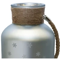 Matte Silver Christmas Tree Pillar Candle Holder