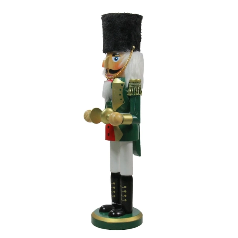 Green and White Wooden Nutcracker