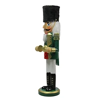 Green and White Wooden Nutcracker